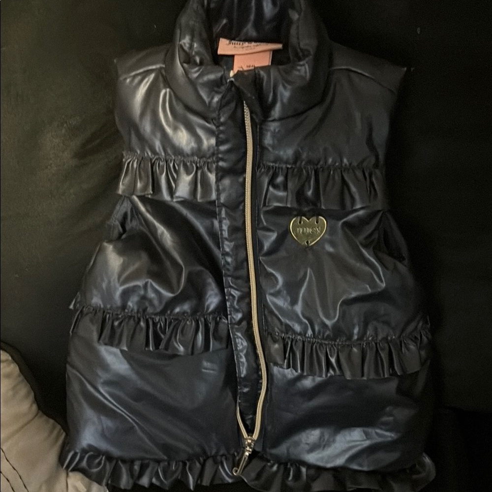 Black Puffer Vest with Heart Logo